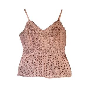 Japna Pink Peplum Knit Tank Top